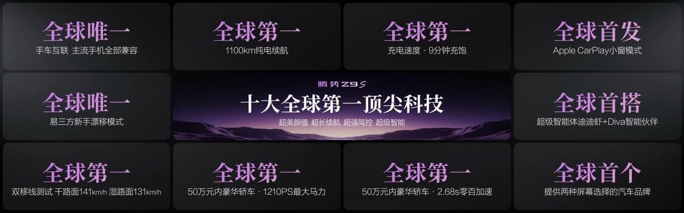 纯电续航1100km全球第一,腾势Z9S预售终结续航焦虑