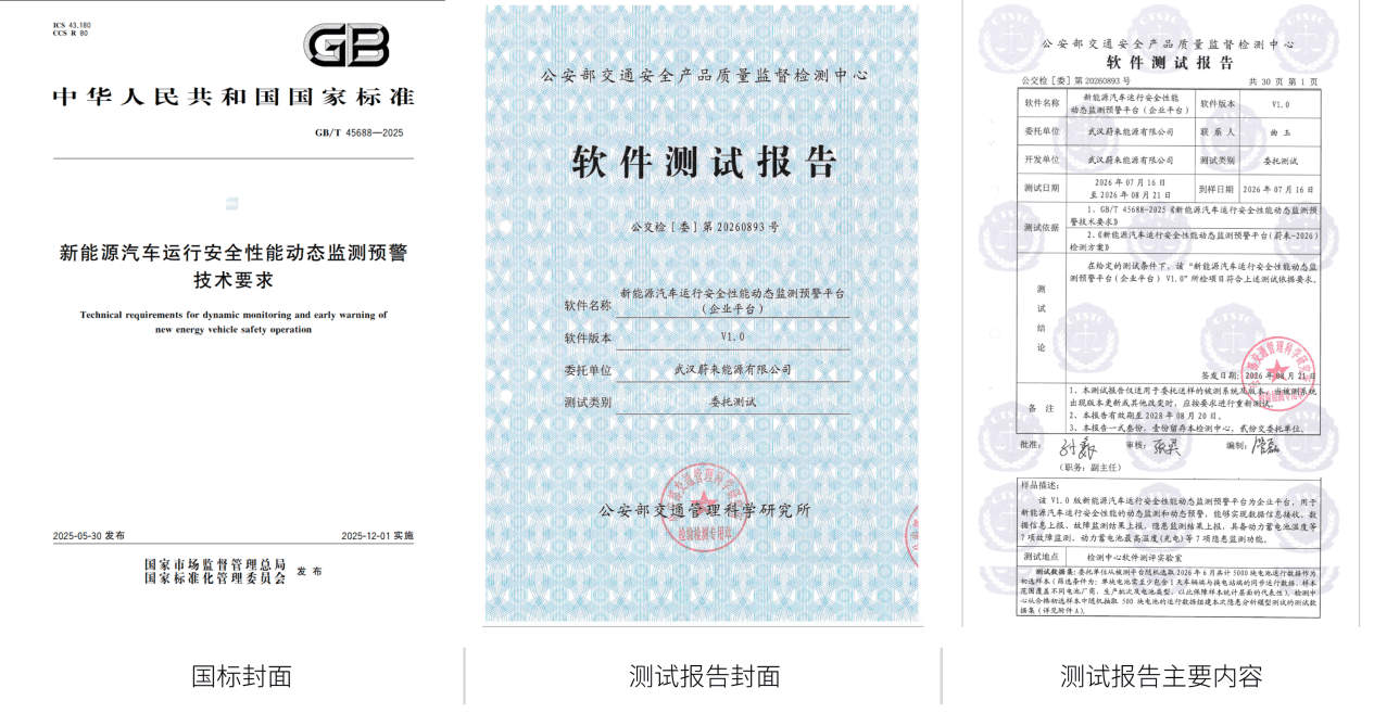 行业首家!蔚来电池监控平台通过国标检测认证