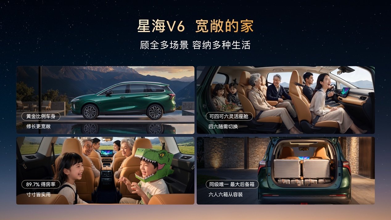 高端智驾迈入10万时代,华系大六座星海V6正式上市9.99万元起!