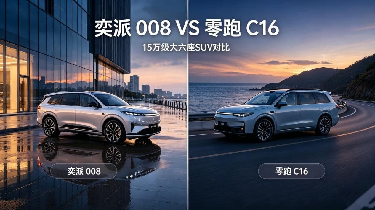 15万级大六座,奕派008和零跑C16的区别在哪