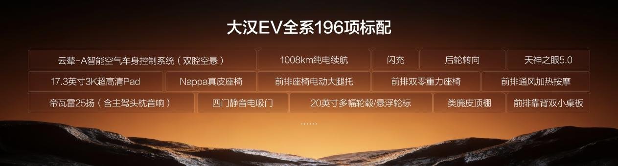 23.59万起,196项全系标配,大汉定义9系旗舰新标杆