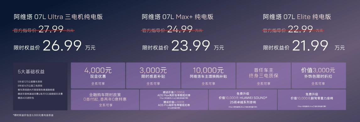 张凌赫座驾阿维塔07L上市,22.99万起售 标配乾崑智驾ADS 5